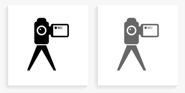 相机黑白方形图标图片下载