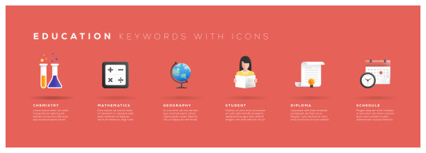 教育与图标关键词图片下载