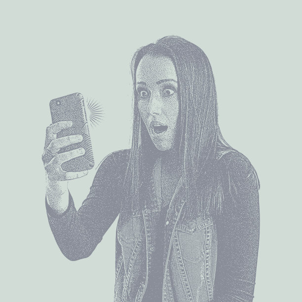 紧张的年轻人在电话里表情震惊图片下载