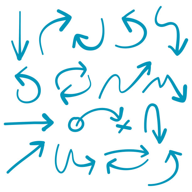 手绘箭头符号图片下载