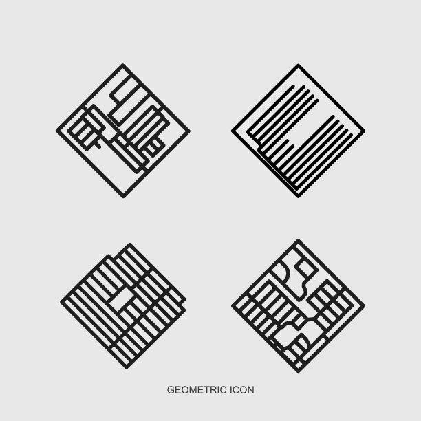 设置几何线结构图标图片下载