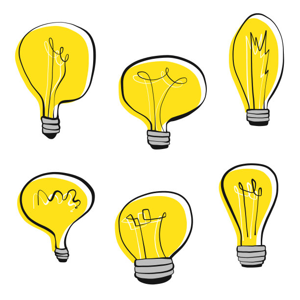灯泡铅笔画插图图片下载