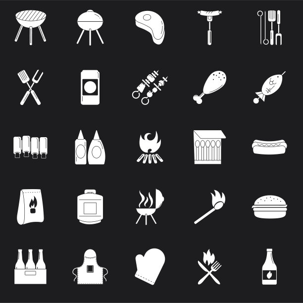 集-平面设计烧烤-烧烤图标图片下载