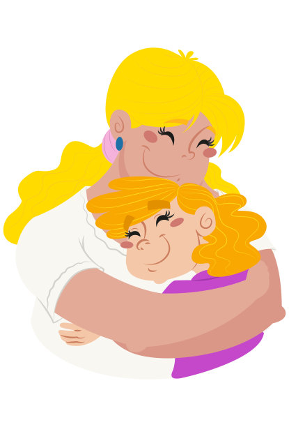 妈妈充满了爱，很幸福图片下载