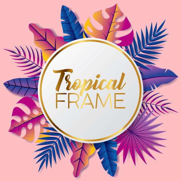 热带叶架图片下载