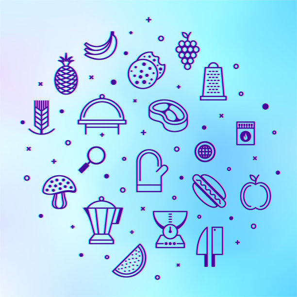 农业生产力与食品客户全息风格概要信息图设计图片下载