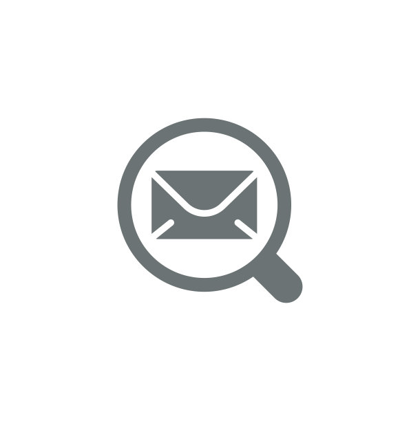 带邮件图标的放大镜图片下载