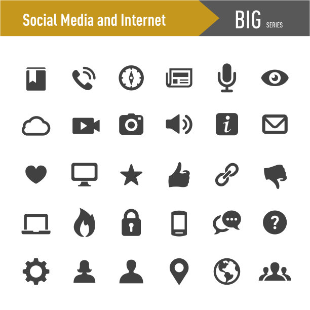 社交媒体和互联网图标-大系列图片下载