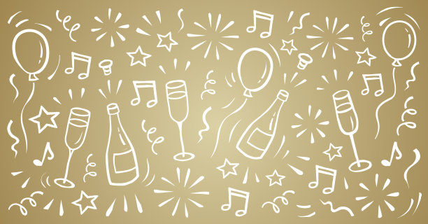 嘉年华、除夕、新年、晚会、舞会、涂鸦背景图片下载