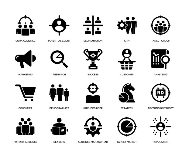 目标受众图标集图片下载