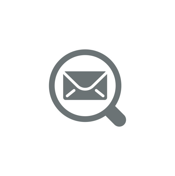 带邮件图标的放大镜图片下载