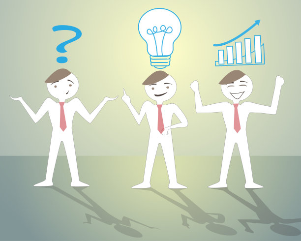 头脑风暴。商人在解决问题。图片下载