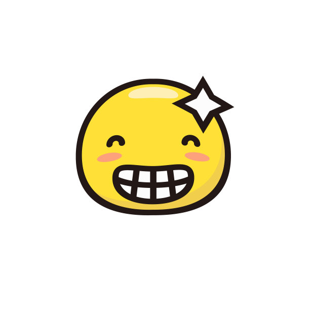 表情符号可爱的颜色和线条艺术图片下载