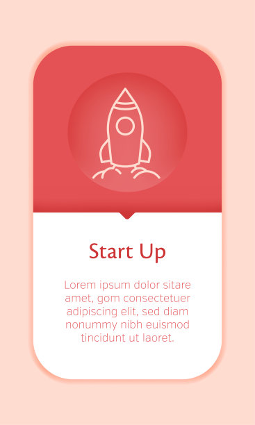 商业网页横幅模板与单一启动图标图片下载