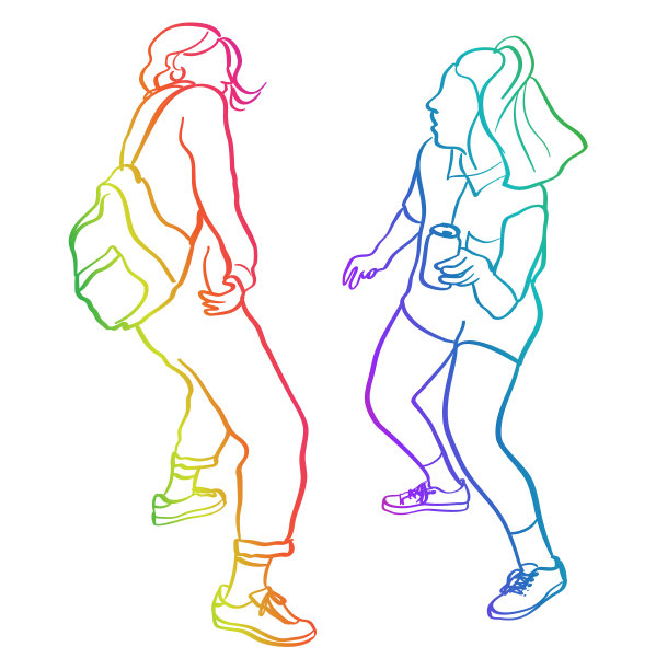 女朋友跳舞彩虹图片下载