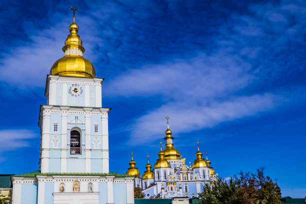 圣迈克尔金色圆顶修道院在基辅库存照片图片下载