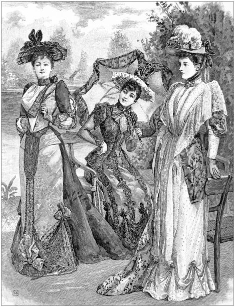 古玩插画:优雅的女人图片下载