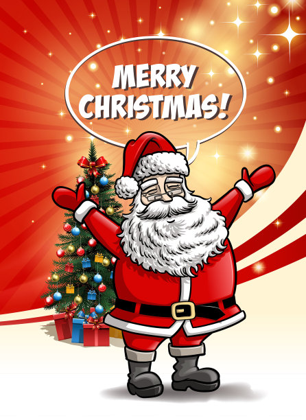 圣诞老人的贺卡图片下载