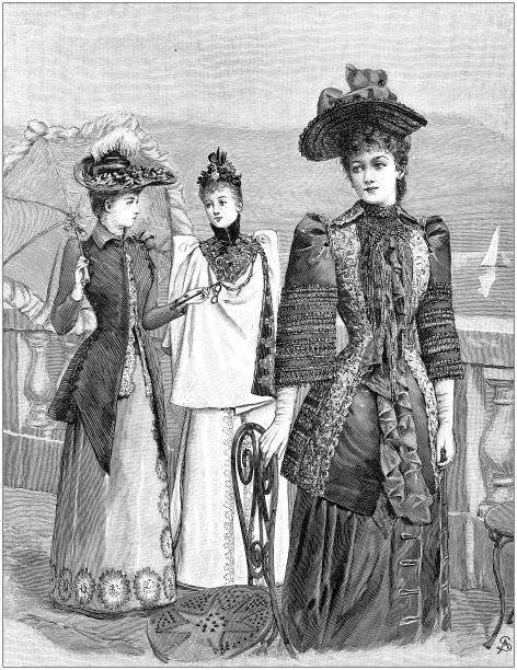 古玩插画:优雅的女人图片下载