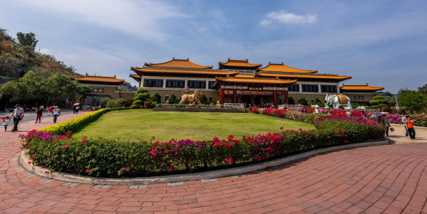 美丽的佛光山寺入口图片下载
