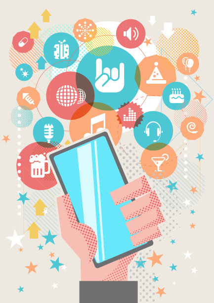 智能手机的聚会和娱乐应用程序图片下载