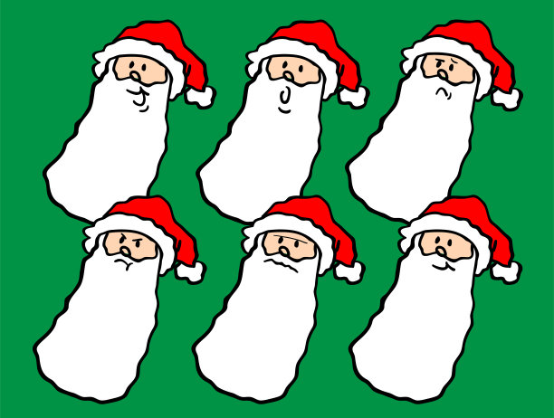 圣诞老人面部表情（表情符号）图片下载