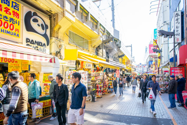 阿美横丁市场区域的购物人群图片下载