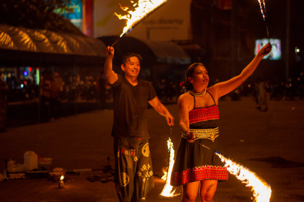 清迈步行街。图片下载