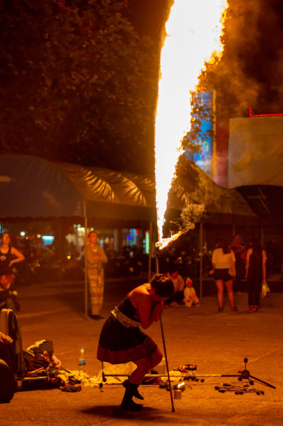 清迈步行街。图片下载