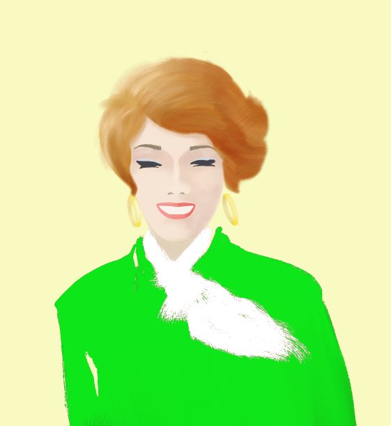 一个红发女孩的肖像，笑容满面图片下载