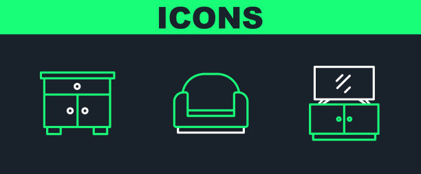 设置线电视，桌子，支架，家具，床头柜和图片下载