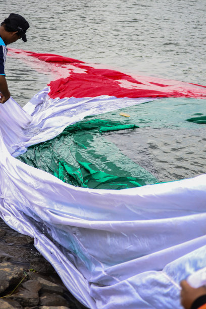 巴勒斯坦巨幅旗帜图片下载