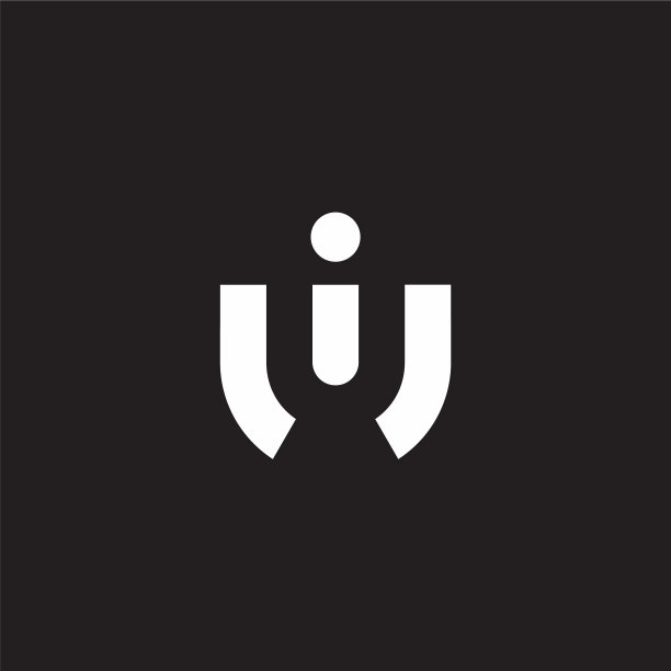 字母IJU简约几何标志图片下载