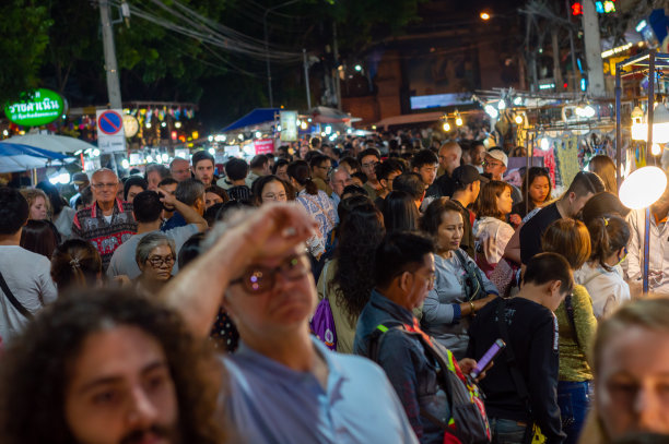 清迈步行街。图片下载