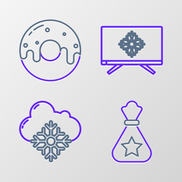 圣诞老人包里装着礼物云带雪图片下载