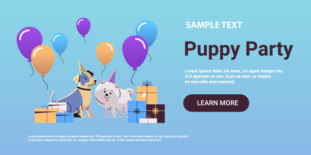 祝国庆爱犬节快乐，贺卡可爱的小狗图片下载