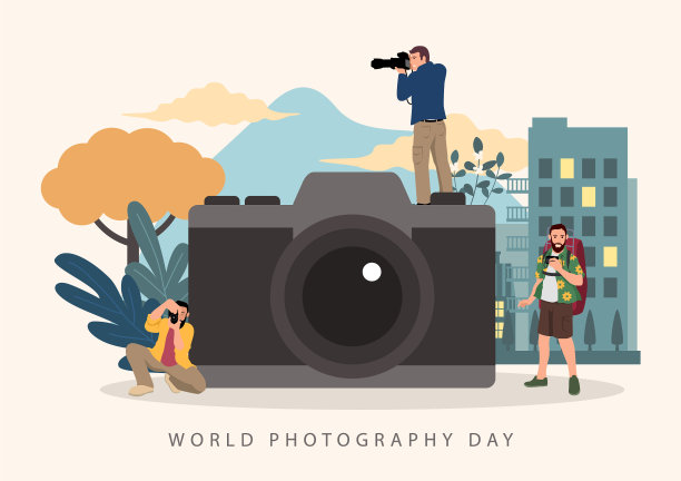 摄影师用大相机拍摄世界图片下载