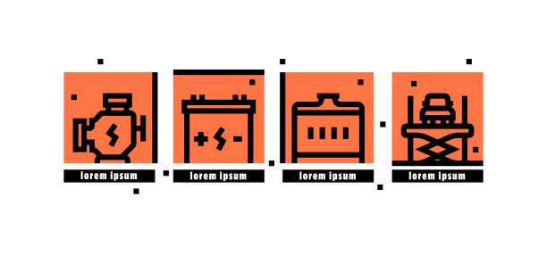 汽车服务系列套装四图标包图片下载