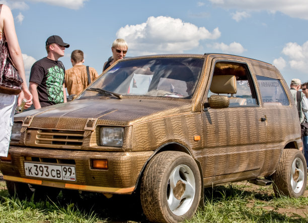 稀有和老式汽车展览。专属车型。图片下载