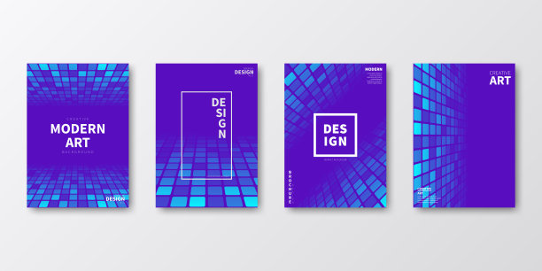 宣传册模板排版，蓝色封面设计，商业年报，传单，杂志图片下载