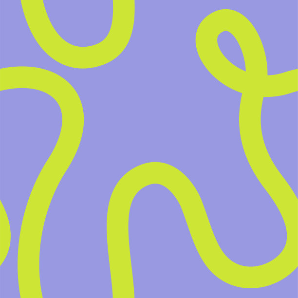 天真groovy的无缝图案。1970年有趣的彩色线条涂鸦图案在绿色和薰衣草色。孩子们的当代潮流背景。斯堪的纳维亚儿童版画图片下载