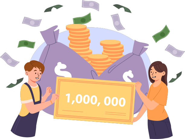 女孩赢钱观念图片下载