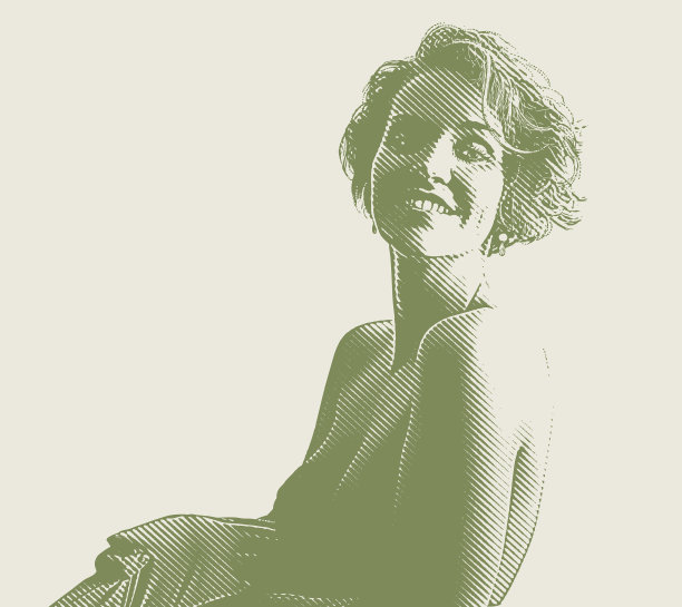 可爱的，快乐的年轻女人的肖像图片下载