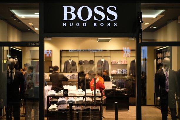 HUGO BOSS服装店的正面图片下载
