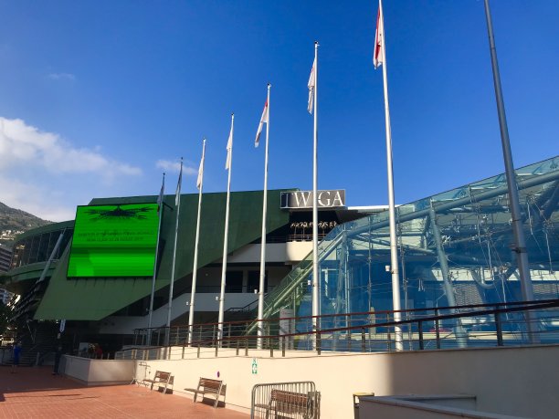 摩纳哥蒙特卡洛格里马尔迪会议中心（艺术音乐文化场所，夏季旅行度假）图片下载