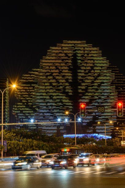 三亚七星酒店举办一年一度的“世界小姐”选美大赛。房子树世界上最大的酒店。图片下载