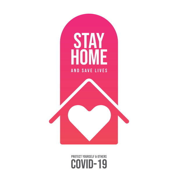 呆在家里的概念。冠状病毒暴发流感作为危险流感毒株病例作为大流行概念横幅平面风格插图，新冠病毒库存插图库存插图图片下载