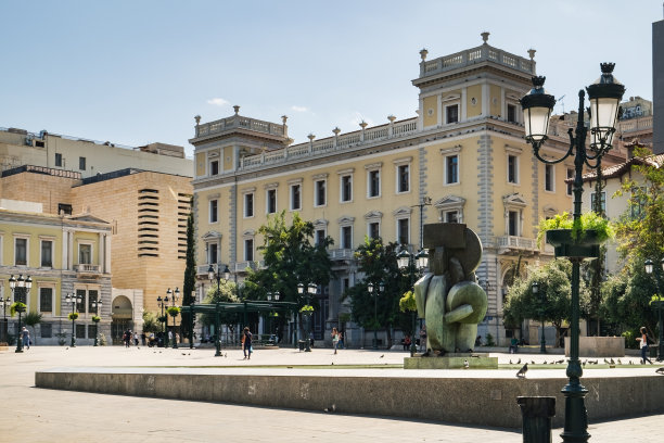 Kotzia广场，希腊雅典的商业中心图片下载