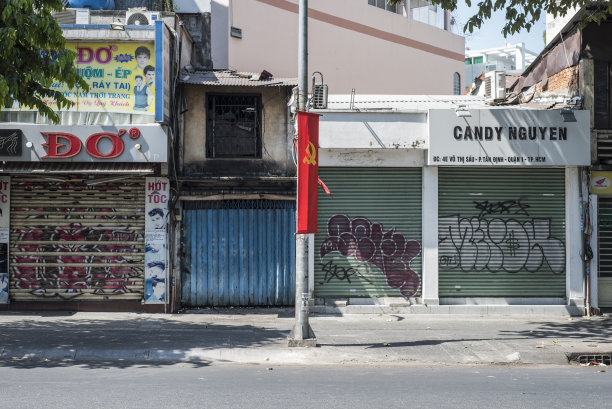 胡志明市的商店因春节假期而关闭图片下载