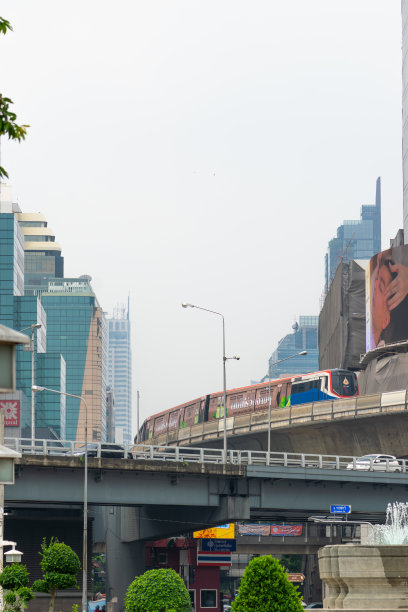 2020年3月16日泰国曼谷烟雾期间的城市景观图片下载